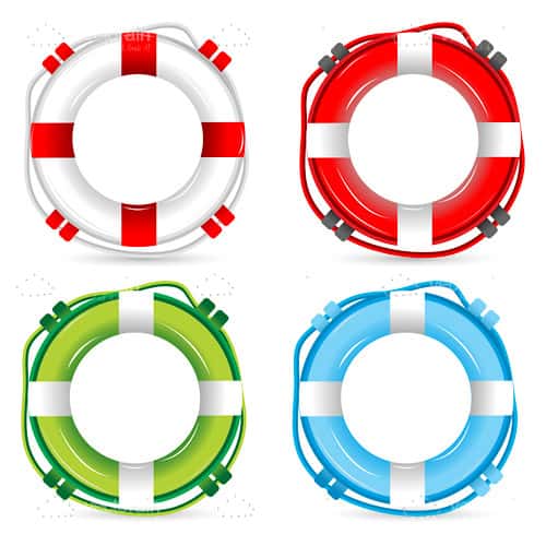 Colourful Lifebouy Icons